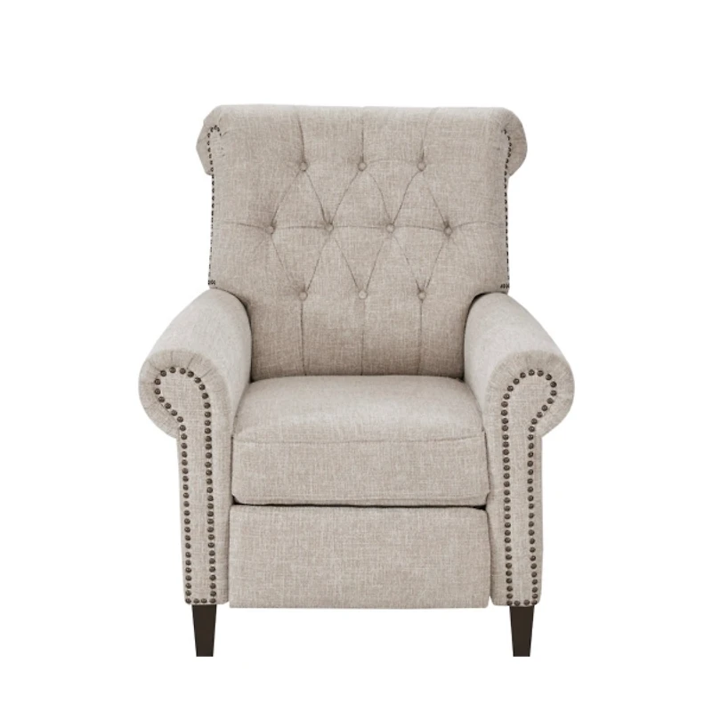 Tufted Back Nailhead Trim Recliner Armchair