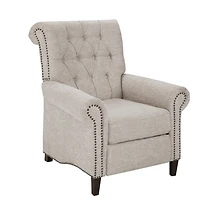 Tufted Back Nailhead Trim Recliner Armchair