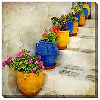Bright Pots Outdoor Canvas Art Print