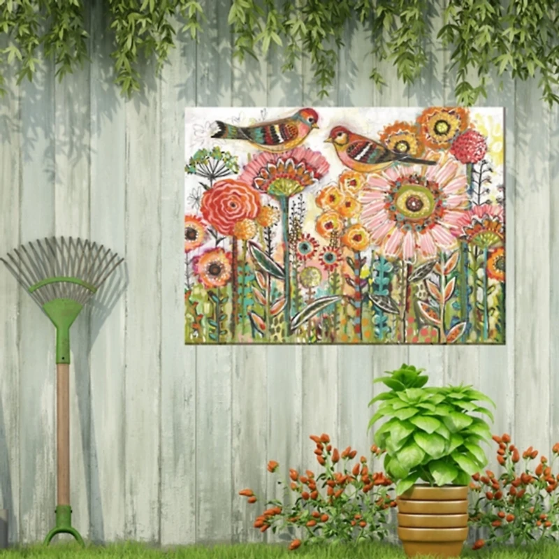 Sweet Tweets Outdoor Canvas Art Print