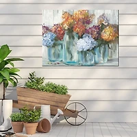 Mason Jars Outdoor Canvas Art Print