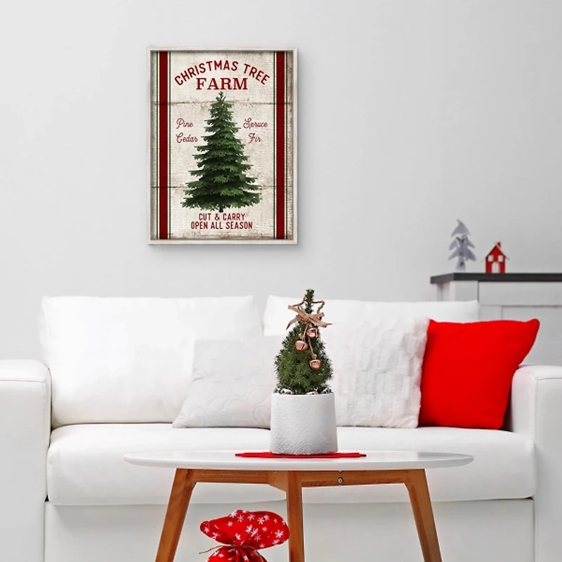 Christmas Tree Farm Wooden Wall Plaque