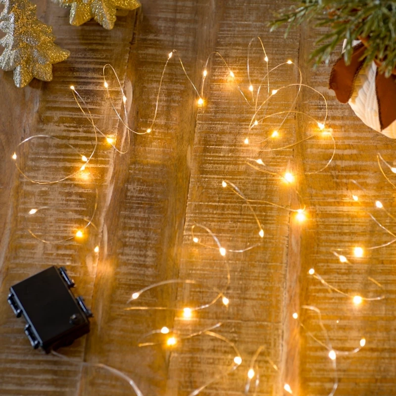 Warm Gold Mini String Lights, 32 ft.