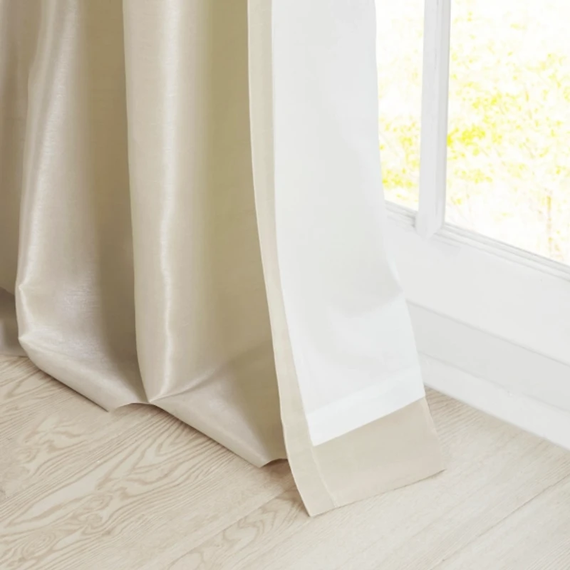 Tan Twist Top Curtain Panel, 108 in.