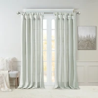 Light Blue Twist Top Curtain Panel, 108 in.