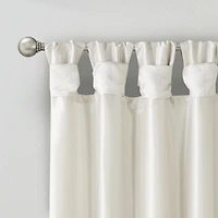 White Twist Top Curtain Panel, 120 in.