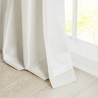 White Twist Top Curtain Panel, 120 in.