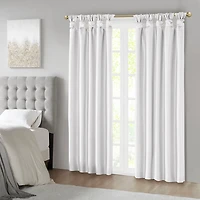 White Total Blackout Curtain Panel, 95 in.