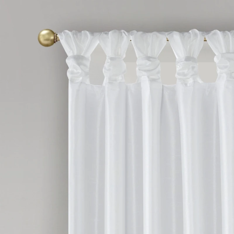 White Total Blackout Curtain Panel, 95 in.