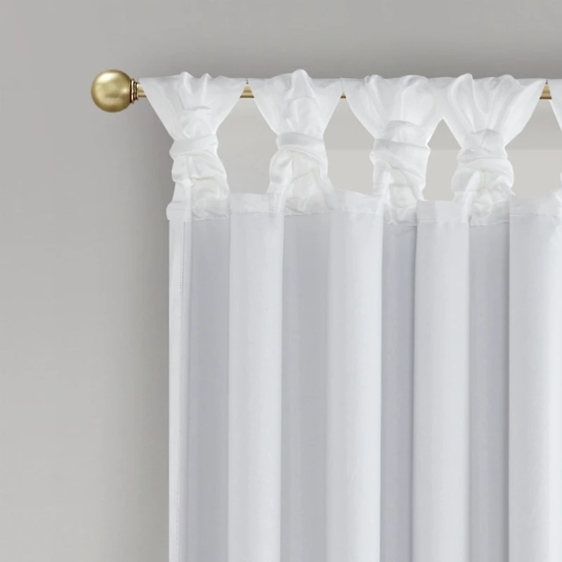 White Total Blackout Curtain Panel, 95 in.