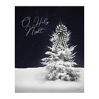 Snowy Tree O Holy Night Canvas Art Print