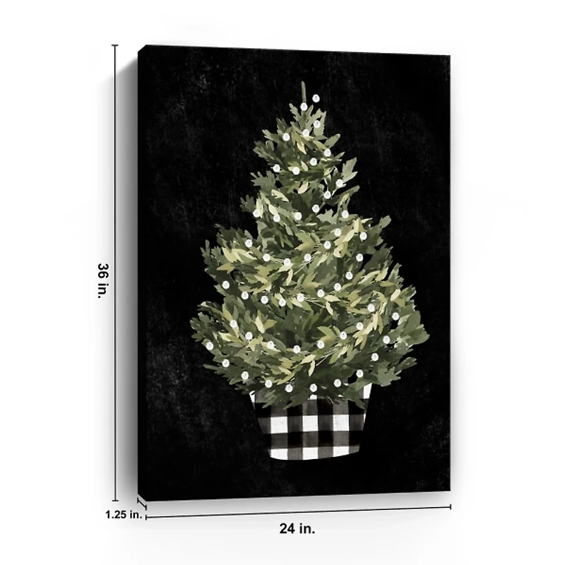 Buffalo Check Christmas Tree Canvas Art Print