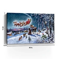 Magical Christmas Sleigh Canvas Art Print