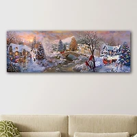 Off To Grandmas Christmas Canvas Art Print