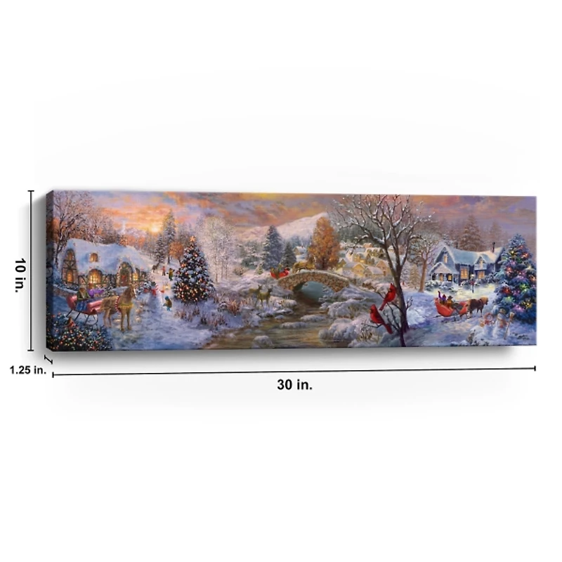 Off To Grandmas Christmas Canvas Art Print