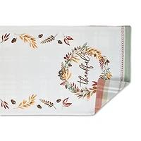 Thankful Wreath Reversible Runner, 72 in.