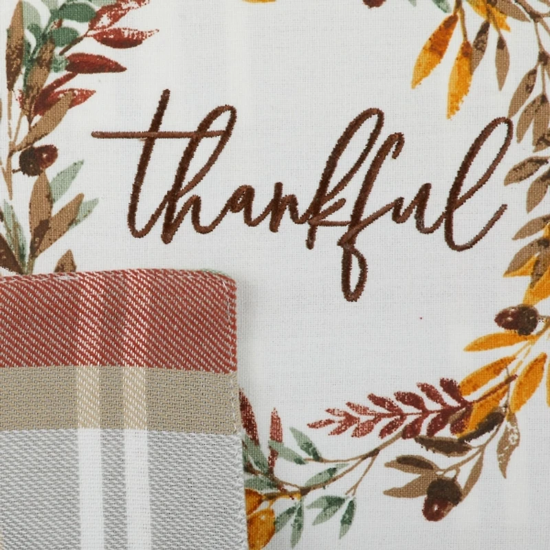 Thankful Wreath Reversible Runner, 72 in.