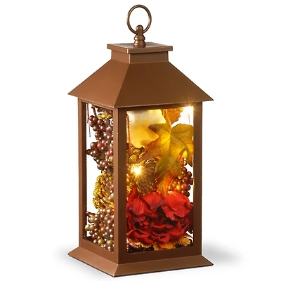Bloom Floral Filled LED Lantern