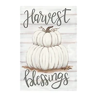Pumpkin Stack Harvest Blessings Canvas Art Print