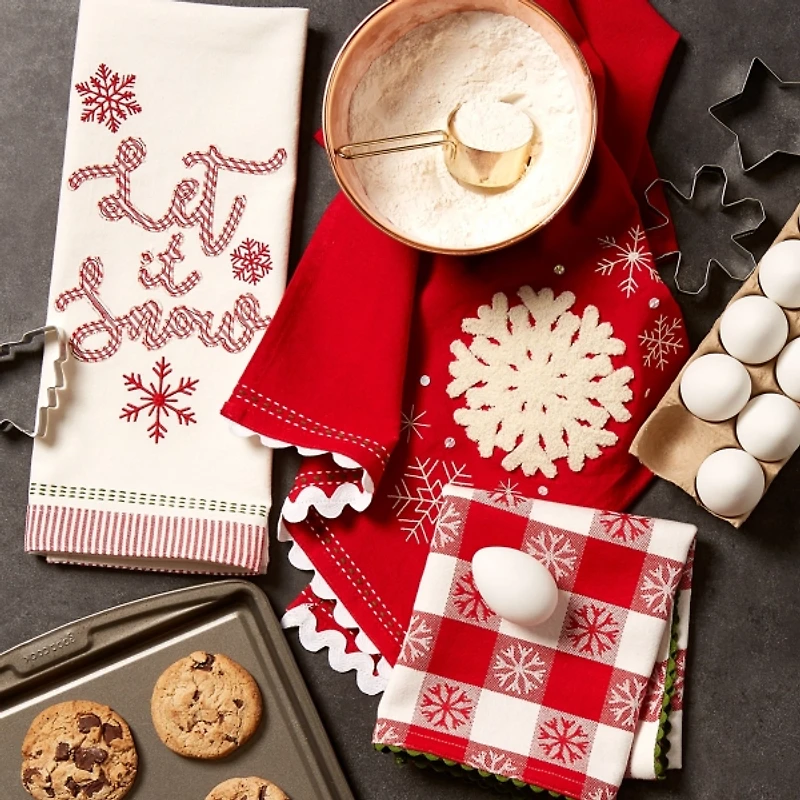 Let it Snow Kitchen Towels, Set of 3