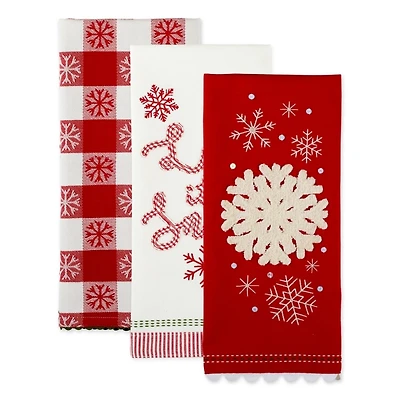 Let it Snow Kitchen Towels, Set of 3