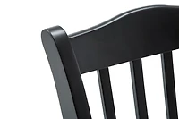 Black & Oak Wood Shaker Dining Chairs, Set of 2