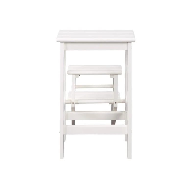 Cream Wooden 3-Level Step Stool
