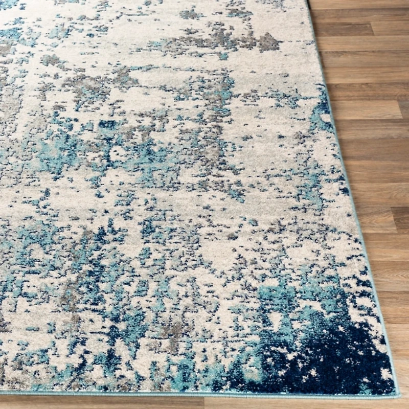 Blue Sutton Contemporary Area Rug