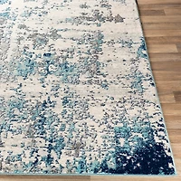 Blue Sutton Contemporary Area Rug