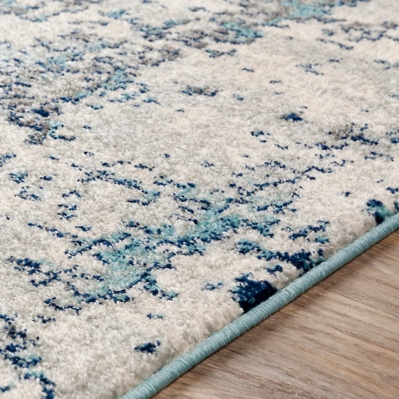 Blue Sutton Contemporary Area Rug