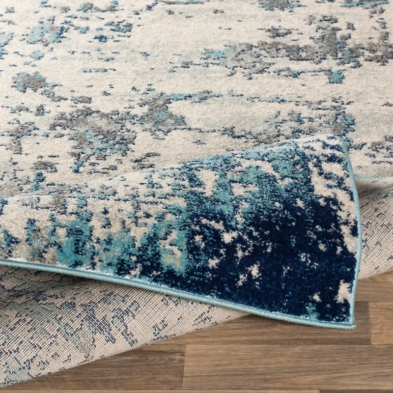 Blue Sutton Contemporary Area Rug