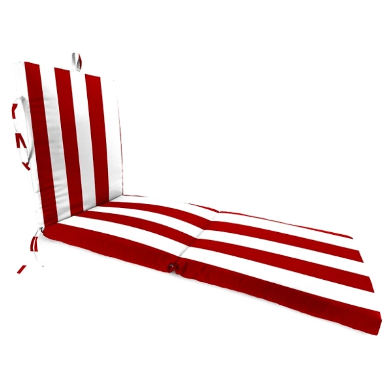 Cabana Red Outdoor Chaise Cushion