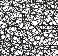 Black Round Woven Placements, Set of 6