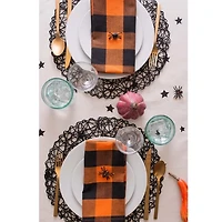 Black Round Woven Placements, Set of 6