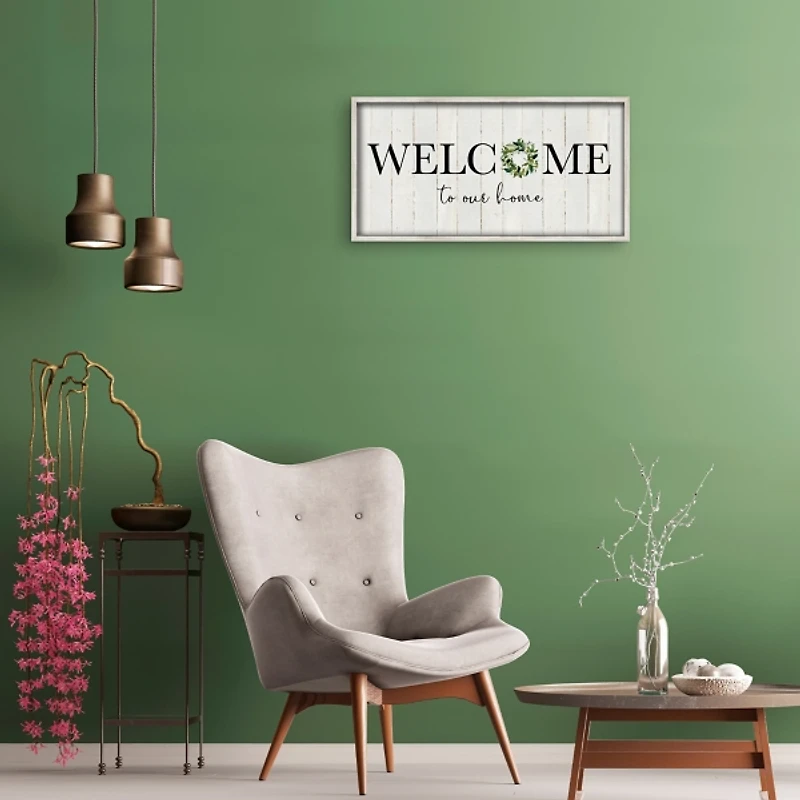 Welcome To Our Home Wreath Wall Plaque