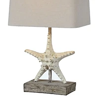 Cream Starfish Table Lamps, Set of 2