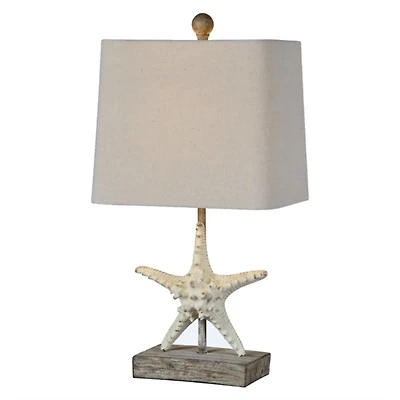 Cream Starfish Table Lamps, Set of 2