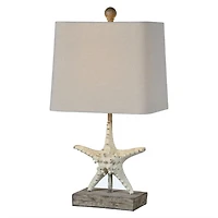 Cream Starfish Table Lamps, Set of 2