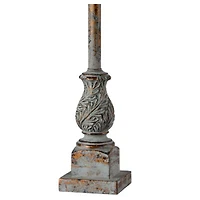 Blue and Bronze Acanthus Buffet Lamps, Set of 2