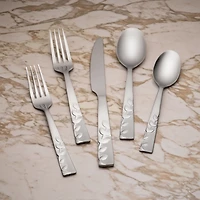 Satin Sand Blossom 20-pc. Flatware Set