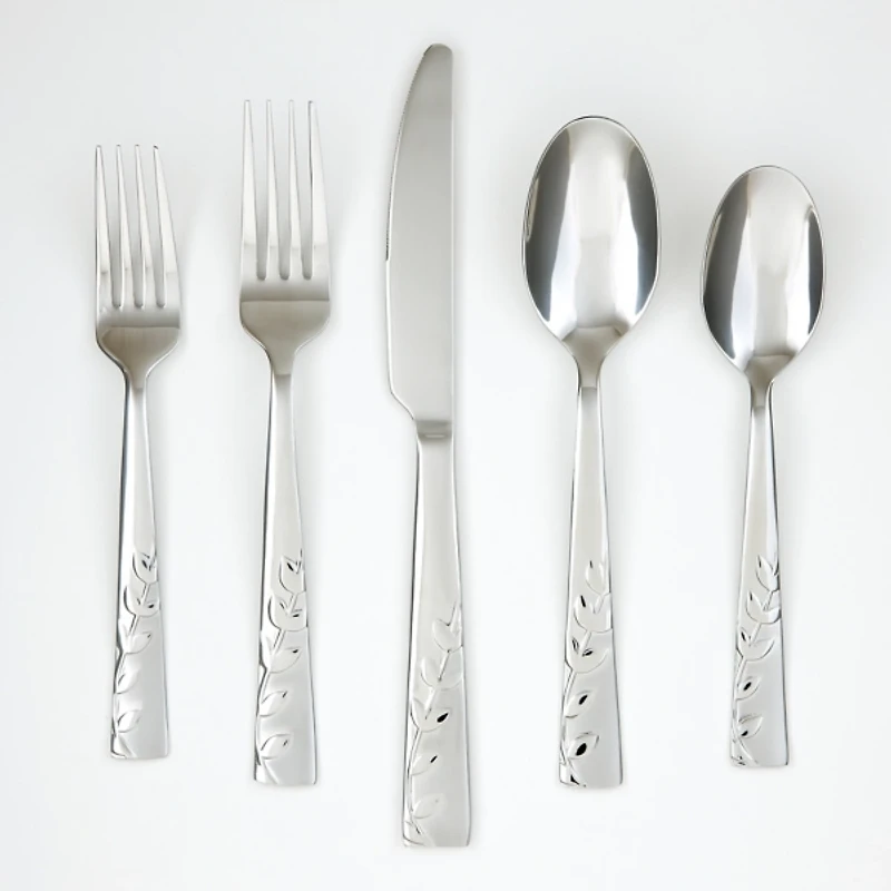 Satin Sand Blossom 20-pc. Flatware Set