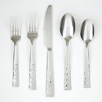 Satin Sand Blossom 20-pc. Flatware Set