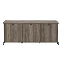 Gray Wash Sliding Barn Door TV Stand