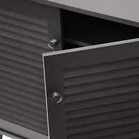 Espresso Shutter Door Wooden Cabinet