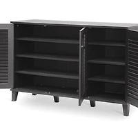 Espresso 3-Door Wood Cabinet