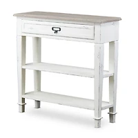 Distressed White 1-Drawer Console Table
