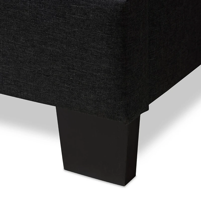 Charcoal Gray Tufted Modern Queen Bed