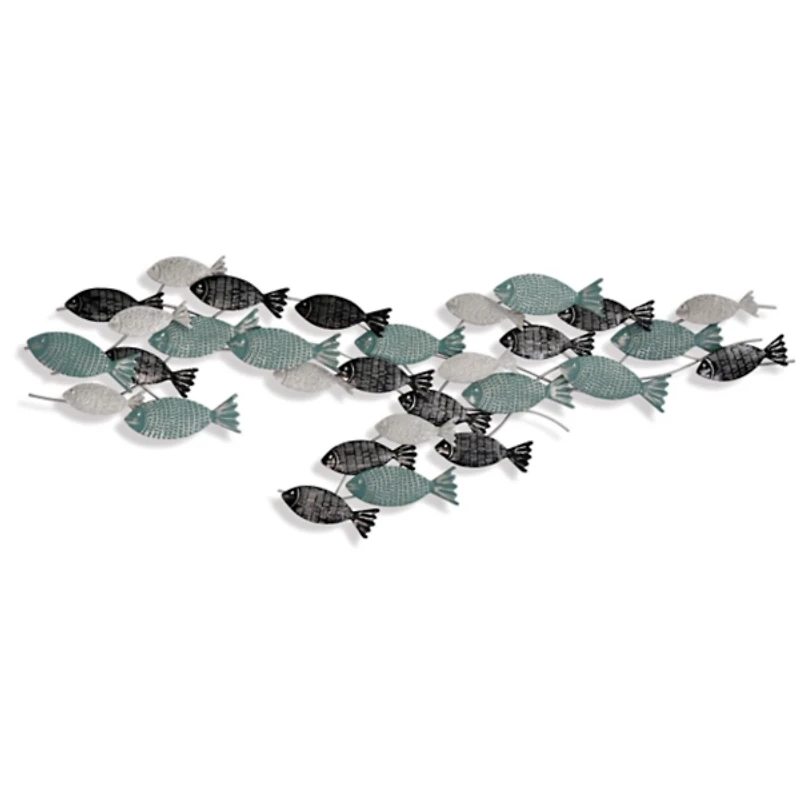 School of Fish Metal Wall Plaque