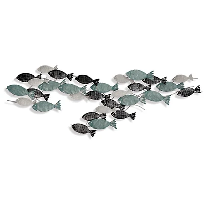 School of Fish Metal Wall Plaque