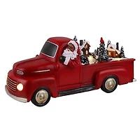 Red Animated Santa Claus Truck